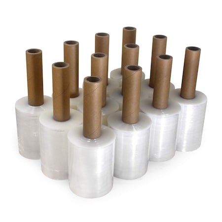 Idl Packaging Stretch Wrap Film, 5"x1000 Ft., Cast, Clear, PK12 F-51-12